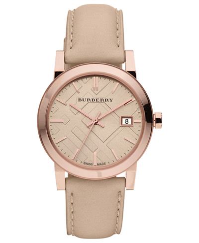 burberry watches bu9109|Burberry Watch, Women's Swiss Nude Leather Strap 34mm .